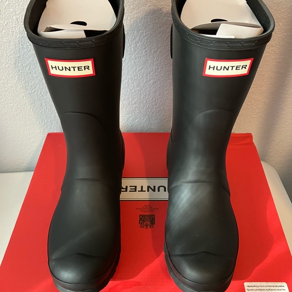 New! Hunter Classic Black Rain Snow Winter Boots Size 6 - Picture 7 of 9